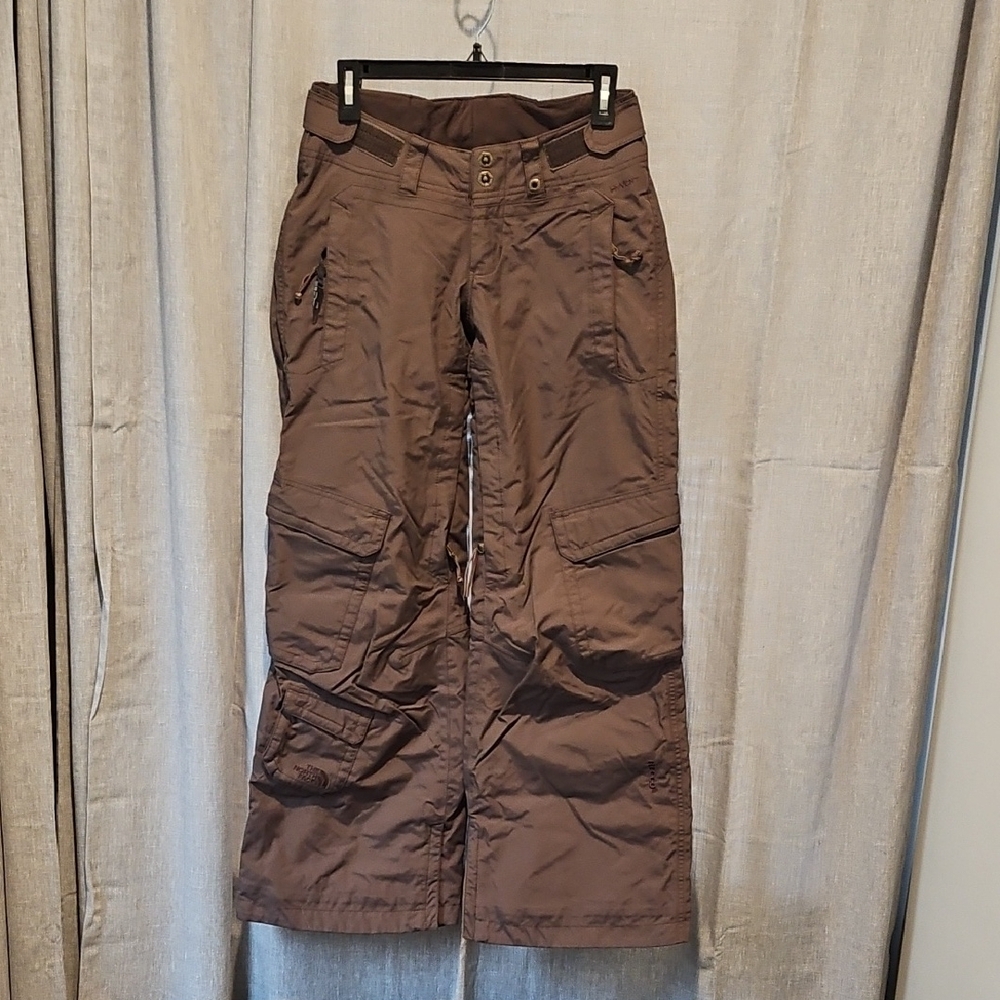The North Face Hyvent Recco Brown Ski Cargo Pants with Adjustable Waistband